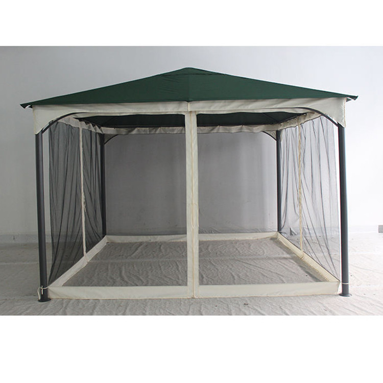 3.5*3.5*2.75M Gazebo exterior de hierro con tubo de acero y revestimiento de poliéster duradero