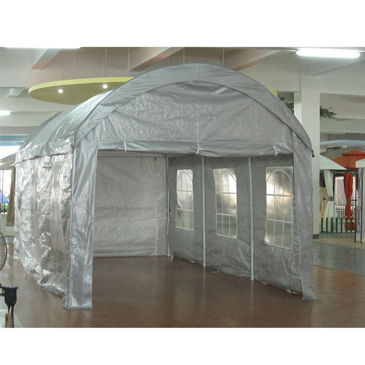 Cuadro de acero impermeable Cúpula tienda de almacenamiento refugio carport dosel para exteriores 300 * 600cm