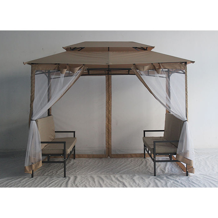 Fácilmente ensamblado impermeable lujoso mirador al aire libre 2 * 2.9 * 2.45M para jardín patio trasero