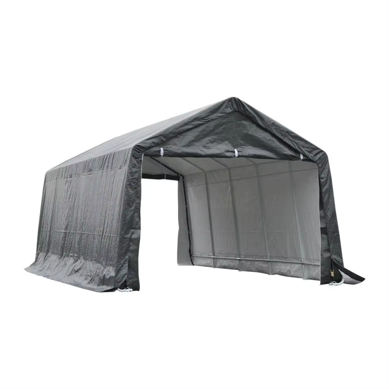 Aparcamiento de automóviles Gran tienda de garaje con techo de acero galvanizado y material de techo PE