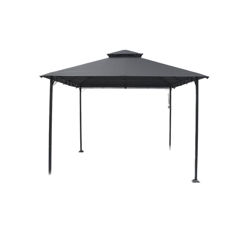 Fácil montaje Rondo patio al aire libre con cubierta de fiesta Galería con marco de acero 3x3x2.75M