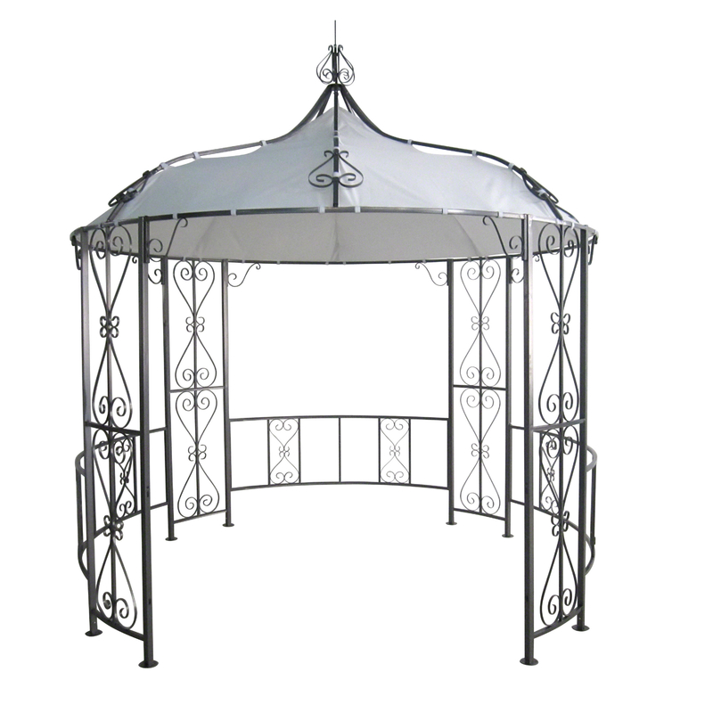 Material de tela de poliéster 3 * 2.9M patrón de trabajo abierto Aguja de alta energía Gazebo para jardín