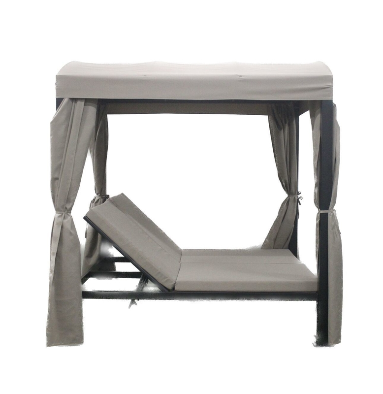 Tejido de poliéster 2.08*2.2*1.8M Cama convertible de mirador para el patio trasero Tomar el sol