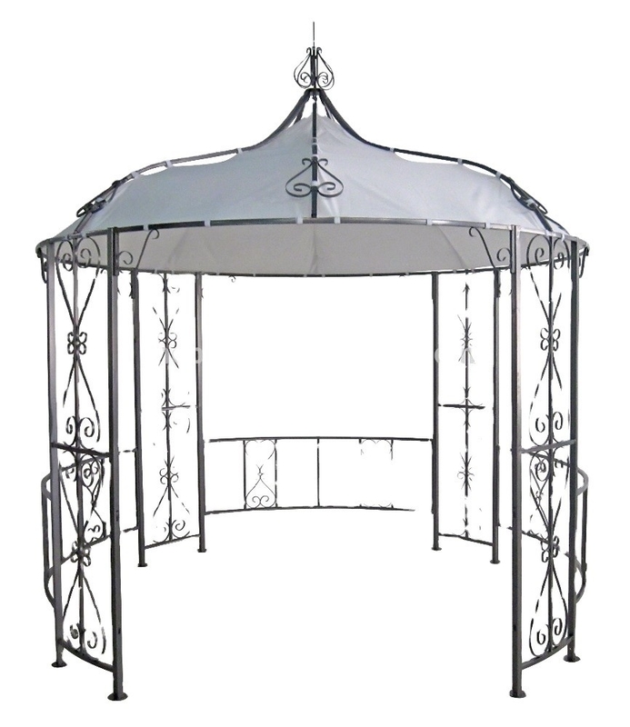 Pergola de jardín de techo único de 3*3*2.65m con lujo decorativo y diseño de árboles
