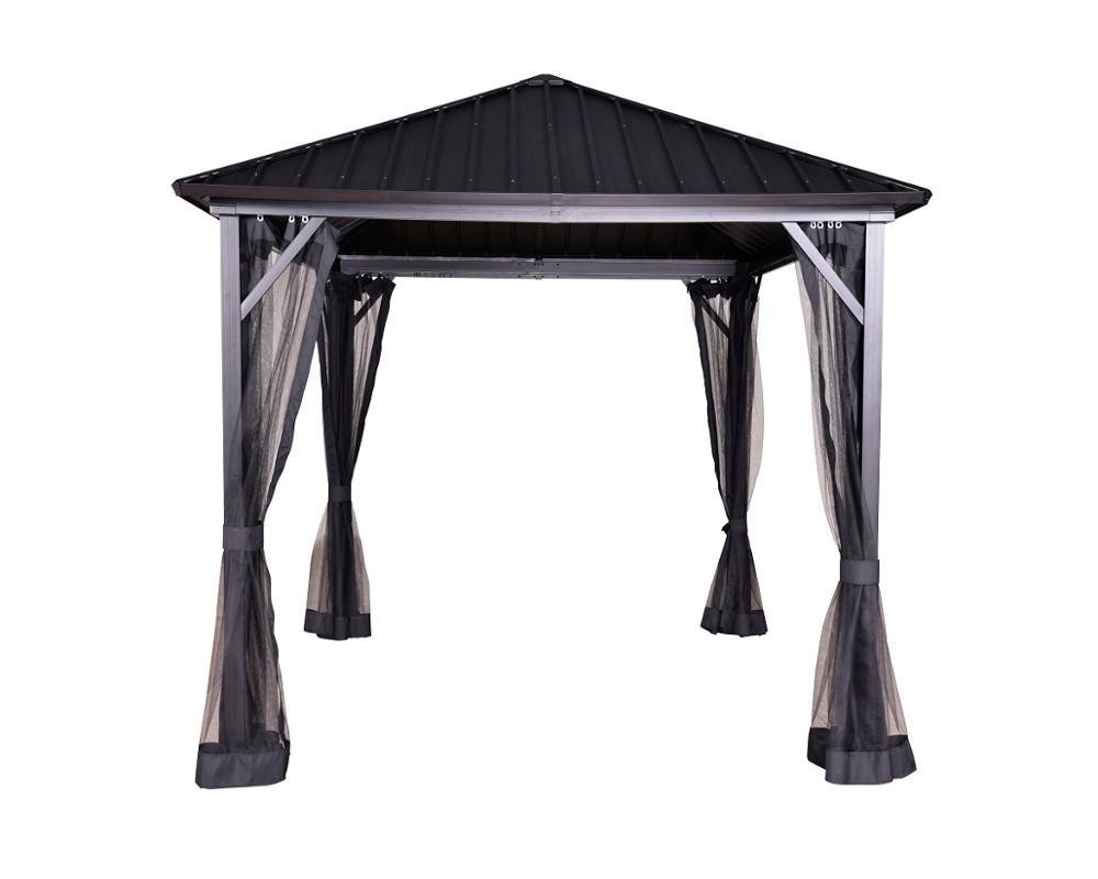 Fuerte 3 * 3 * 2.75m Gazebo de placa de hierro para el puente de Pergolas Características duraderas