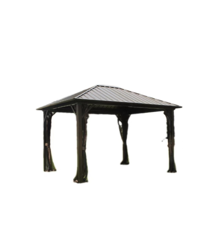 3x3.65x2.57m Línea de jardín de acero galvanizado Gazebo de tubo de aluminio para suministros de jardín